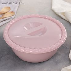 5079524 Миска с крышкой Plastic Centre «Фазенда», 3 л, цвет МИКС