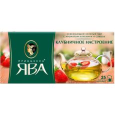 Чай принцесса ЯВА зеленый Клубничное настроение. 25 пак