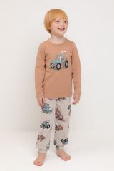 547466 CROCKID Пижама пралине, тракторы