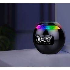 7550910 Часы - будильник электронные настольные: колонка, bluetooth, tf-карта, 8.5 х 7.5 см, USB