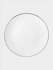Тарелка закусочная, 23 см, фарфор P, белая, с серебристым кантом, White Platinum