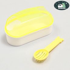 Туалет-туннель с лопаткой для грызунов «Пижон», 14.5×7×7 см, жёлтый