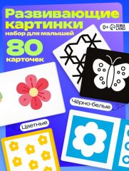 Развивающий набор «Мои первые картинки», 80 карточек, 0+