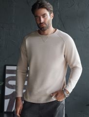 VILATTE Джемпер U49.063 св.кофейный меланж