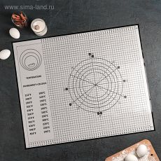 3120642 Коврик армированный с разлиновкой 60×50 см, Силикон, стекловолокно