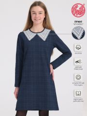 317582 Апрель Платье синий