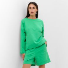 Костюм женский (толстовка и шорты) MIST, размер 40-42, зелёный