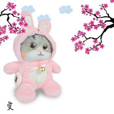 Кошка В костюме Зайки розовом размер см 26x19x10
