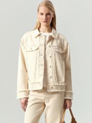 Джинсовая куртка oversize с бахромой, N081/dearsi