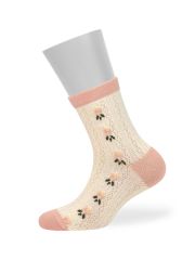 Omsa Носки OMSA kids Calzino 22A03 ажурная косичка и цветочки Avorio (Молочный)