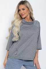 492617 LT Collection Джемпер чёрно-серый