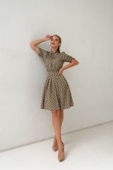 Open-style Платье 5348 коричневый/бежевый/св.коричневый