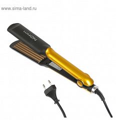3001041 Щипцы-гофре LuazON LW-19, 40 Вт, алюминиевые пластины, цвет золото