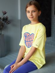 507082 VILATTE Футболка лимон_сердце