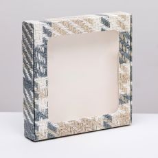 АКЦИЯ! ЦЕНА ЗА 3 ШТ! Коробка самосборная, «Мужской», 16×16×3 см