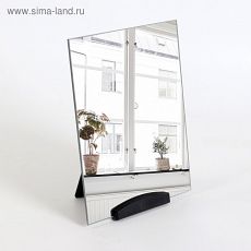906400 Зеркало настольное, зеркальная поверхность 15 × 19,5 см, цвет чёрный