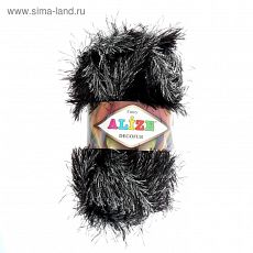 1251213 Пряжа "Decofur" 100% полиэстер 110м/100гр (1378 чернобурка)