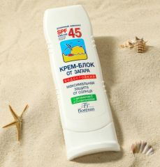 Крем-блок от загара, водостойкий, SPF 45, 125 мл. 102555