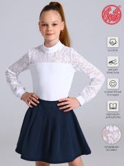543094 Апрель Блузка веточки белый