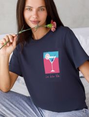 530513 VILATTE Футболка т.синий_la dolce vita