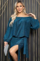 П12028 LT Collection Платье бирюзовый