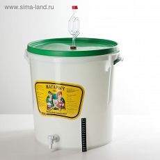 1384590 Пивоварня в сборе 32 л, очень прочный полиэтилен, цвет МИКС