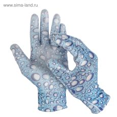 3809738 Перчатки нейлоновые, с ПВХ полуобливом, размер 7, цвет МИКС