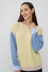 9242-94109-600179/0205/3100196/3400591 Джемпер NEWVAY Ваниль/лимон/голубой/зимнее утро