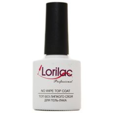 Верхнее покрытие Lorilac Professional No Wipe Top Coat без липкого слоя 10 ml