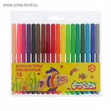 2371063 Фломастеры 18 цветов «Каляка-Маляка», вентилируемый колпачок