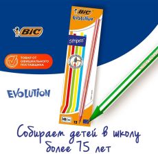 ЦЕНА ЗА 12 ШТ! 1314711 Карандаш чернографитный BIC HB Evolution 646 пластиковый 918487