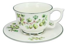 Пара чайная, 1 перс, 2 пр, 340 мл, фарфор F, белая, Крыжовник, Grandma, 62373