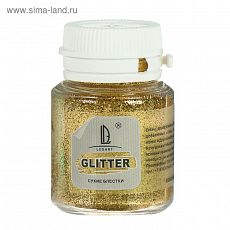 2433611 Декоративные блёстки LUXART LuxGlitter (сухие), 20 мл, золотой