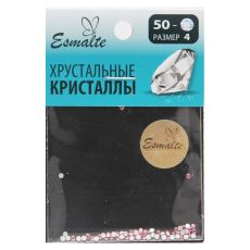 Стразы Esmalte размер 4 розовые 50 шт