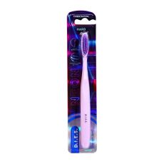 10408032 Зубная щетка D.I.E.S. Neon, жесткая, фиолетовая
