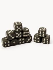Кубики игральные, 1.6×1.6 см, набор 50 шт., серые