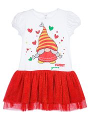 42222010 PLAYTODAY Платье белый,красный