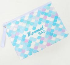 Косметичка для купальника, отдел на молнии, цвет белый / голубой 4066783 24 см х 17,5 см