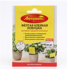 Липкие полосы AEROXON от вредных насекомых, жёлтый цв., 9х13 см, 1 шт 7038668