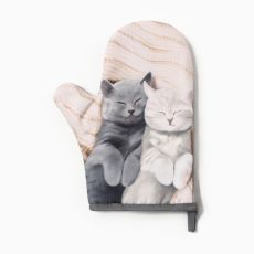 Варежка-прихватка «Котики», 20×27 см,100% п/э