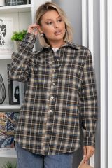 Б14136-7М LT Collection Рубашка серо-бежевый