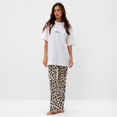 Пижама женская (футболка, брюки) KAFTAN Style, размер 52-54