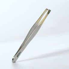 Пинцет скошенный, широкий, 9 см, цвет серебристый/золотистый, RU-0142 3797271