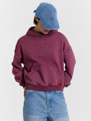 122980 MARK FORMELLE Худи ACID WASH вишневый