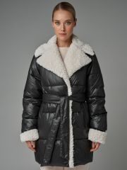 81900zm черный Пуховик женский HOOPS