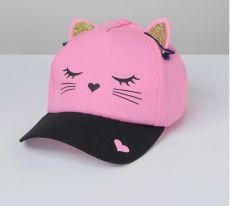 Кепка детская «Кошечка», с заколочками, р-р. 52-54, 5-7 лет 3028578