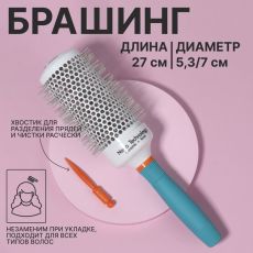 ЦЕНА ЗА 3 ШТ! АКЦИЯ! 7581812 Брашинг, вентилируемый, прорезиненная ручка, d=5.3/7×27(±1) см, разноцветный