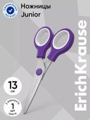 1241278 Ножницы детские 13 см, ErichKrause Standard Junior, с закруглёнными концами лезвий, МИКС