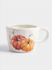Кружка, 320 мл, керамика, молочная, Тыквы, Bright pumpkin