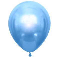 М015Шары однотон хром голуб 12